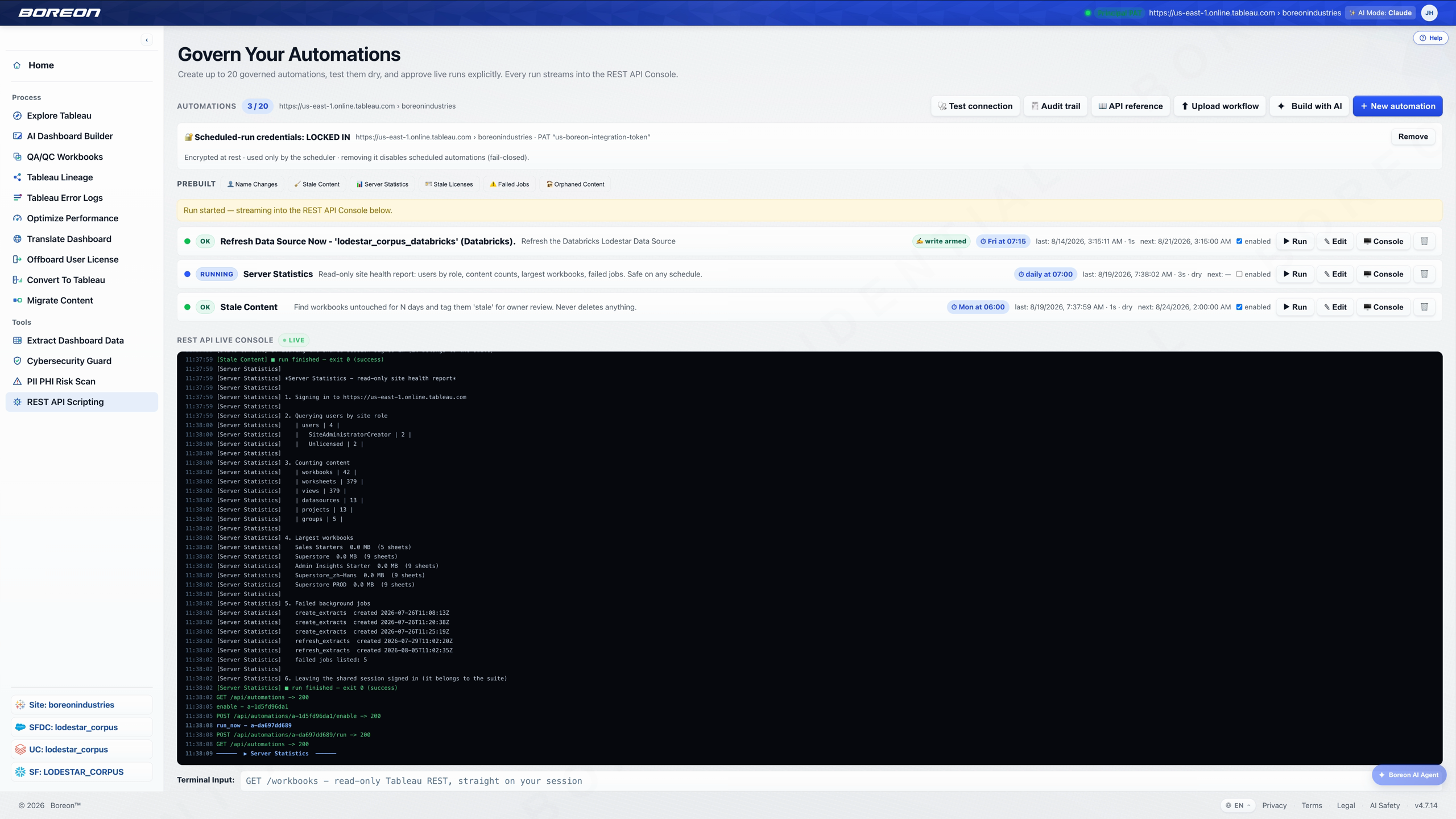 The Script tool running inside TabTotal.